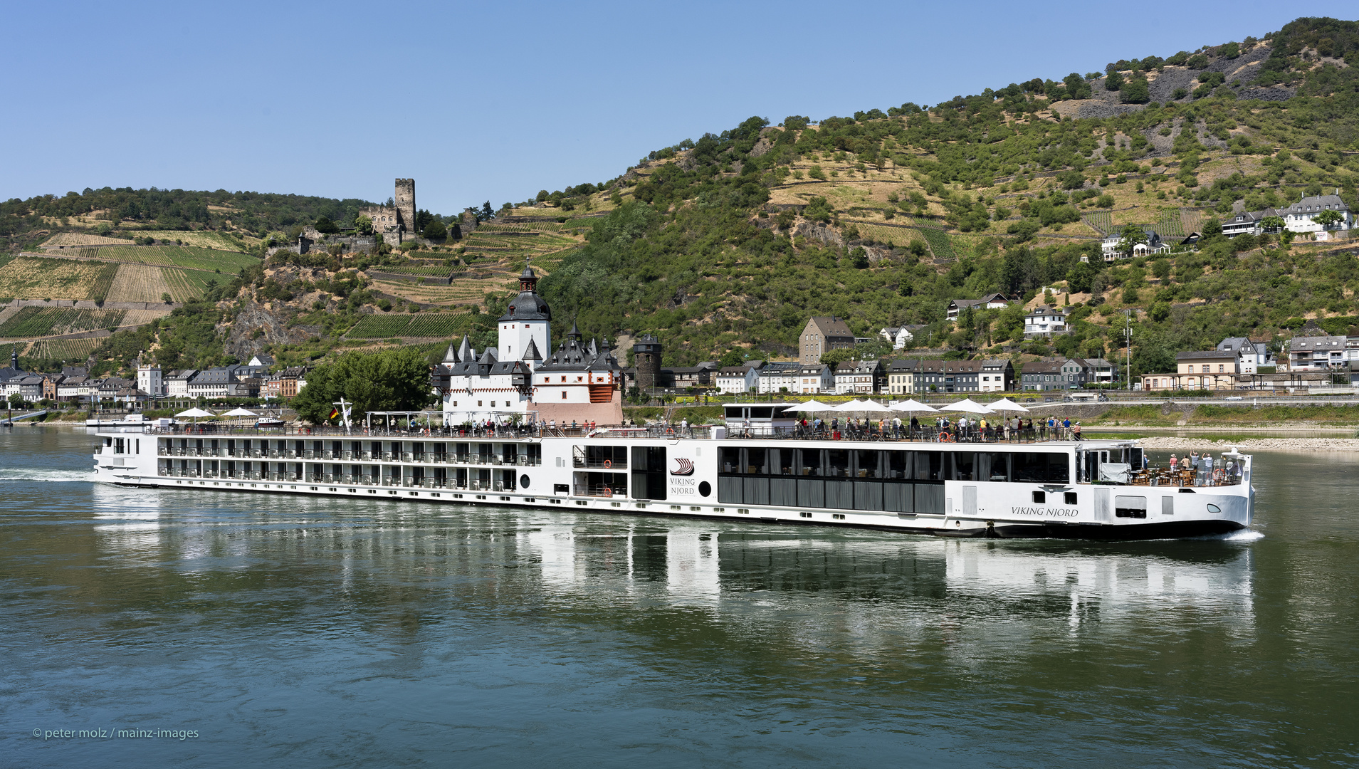 Flußkreuzfahrtschiff "Viking Njord" bei Kaub | Mittelrheintal