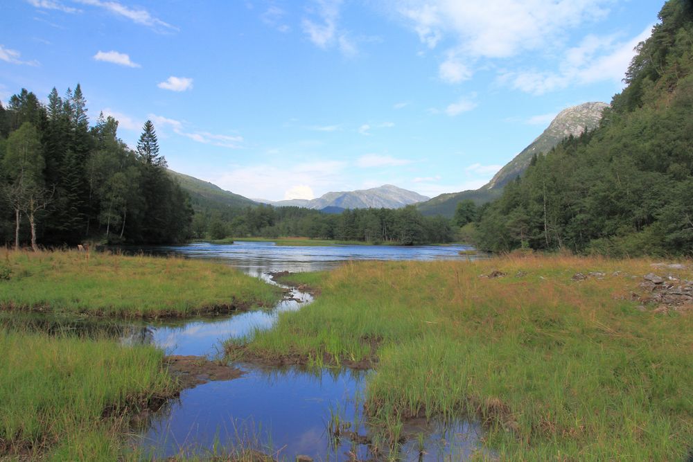 Flusslandschaft am Huldrefossen