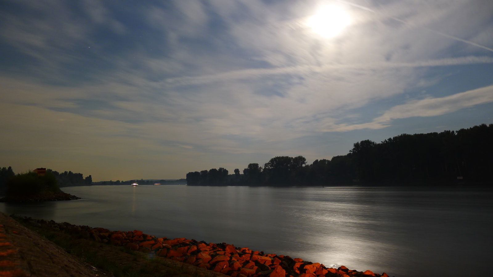 Flusslandschaft am Rhein