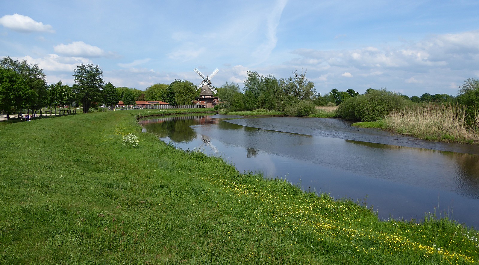 Flusslandschaft bei Ebbe