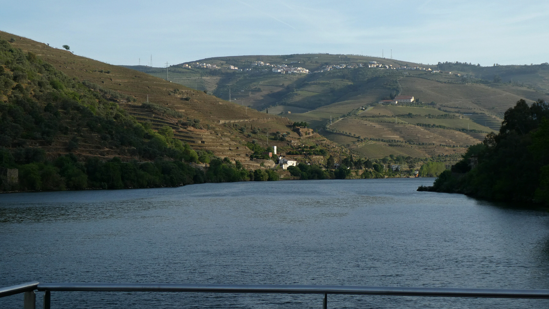 Flusslandschaft des Douro in der Abendsonne