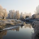 Flusslandschaft im Winter