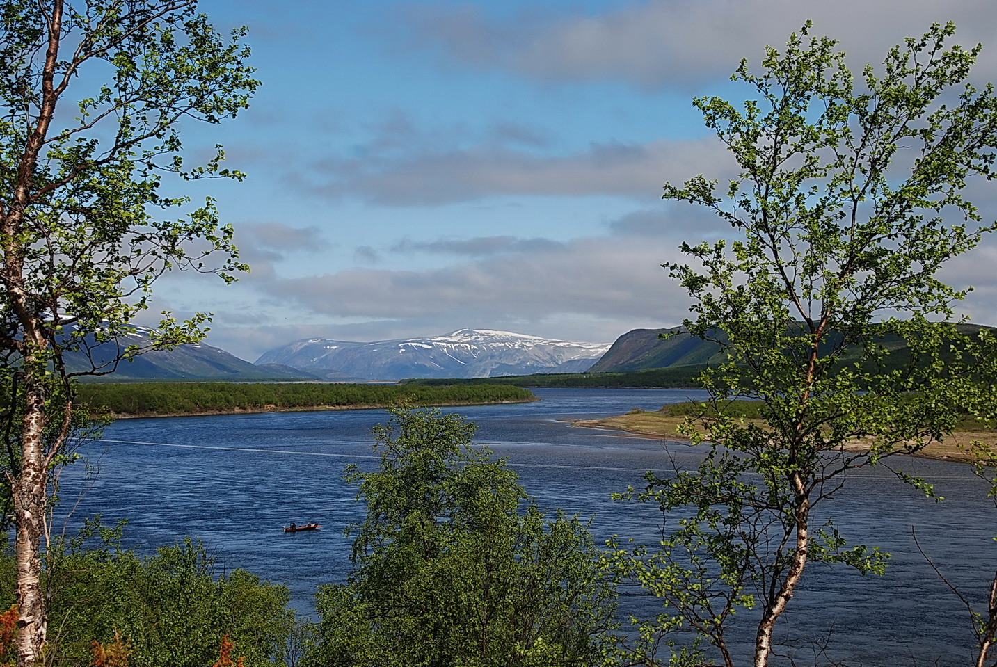 Flußlandschaft in Finnland..