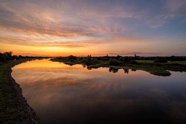 Flusslandschaft von Wittenberg