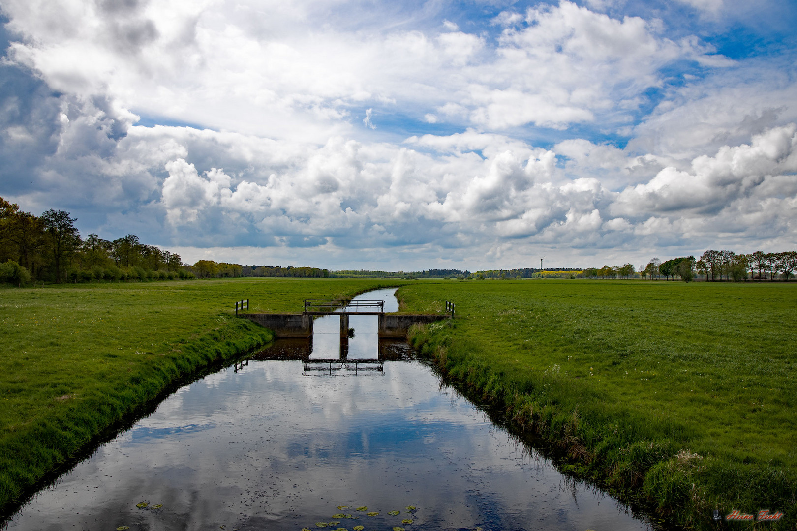 Flußlauf in Hasselt Ostfriesland