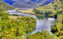 flusslauf nach den krka wasserfällen