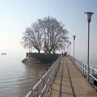 Flussleuchte im Nebel