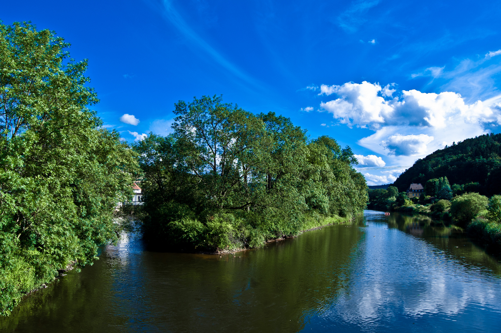 Flussmündung Werra bei Wanfried