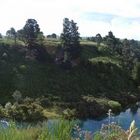 Flussschleife zwischen Taupo und den Huka Falls, Neuseeland, Nordinsel