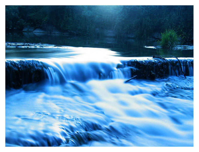 Flussverlauf bei alter Wehr