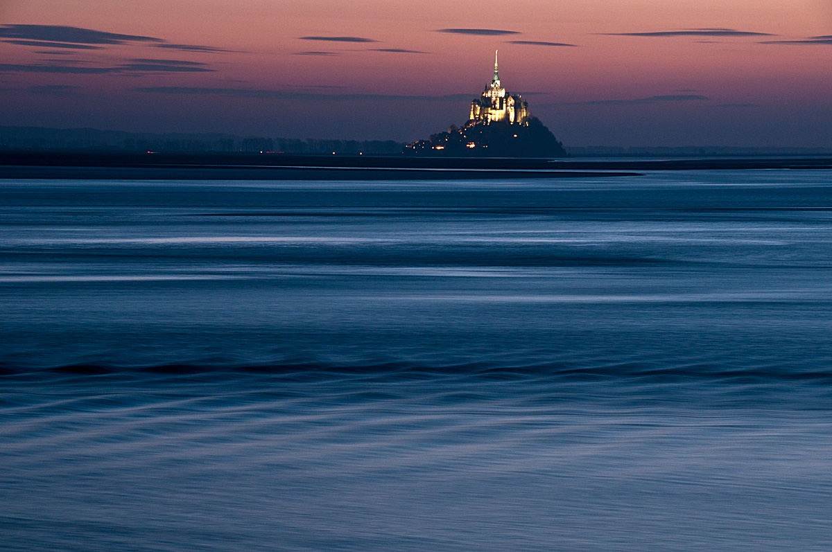 Flut am Mont Saint Michel