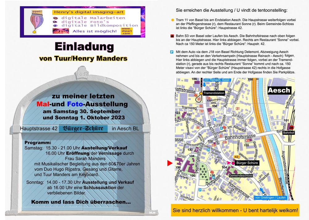 Flyer Ausstellung Aesch/BL 30.9.23