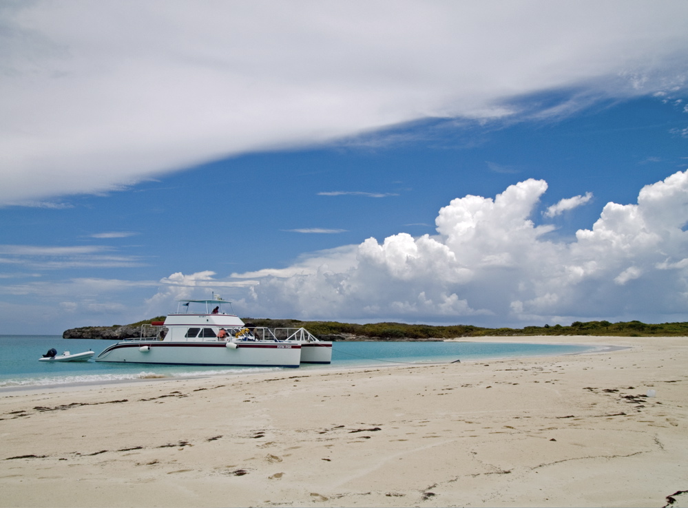 "Flyin' Fish" Catamaran bei Great Exuma, Bahamas