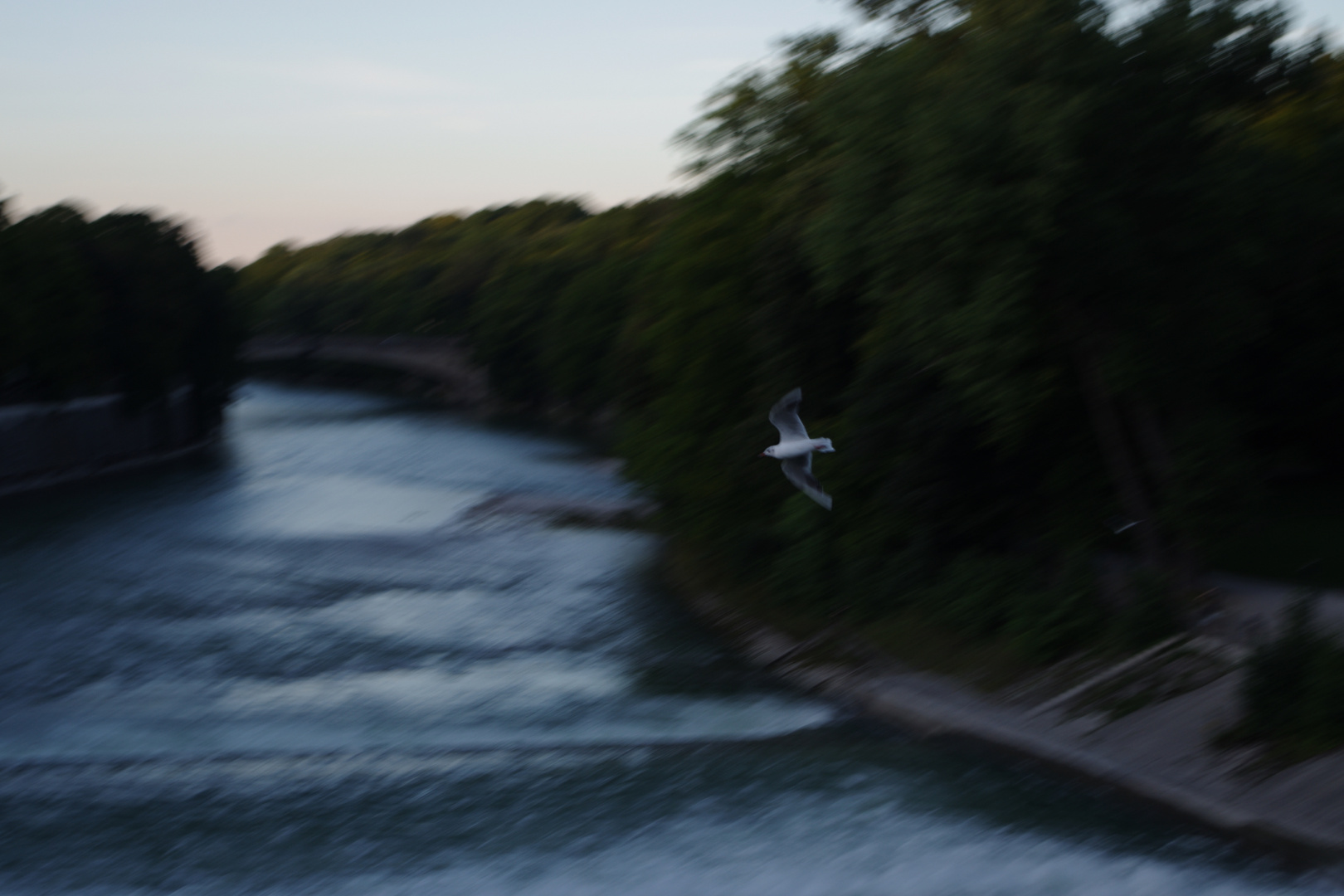 Flying action at the Isar