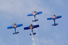 Flying display with Flying Bulls