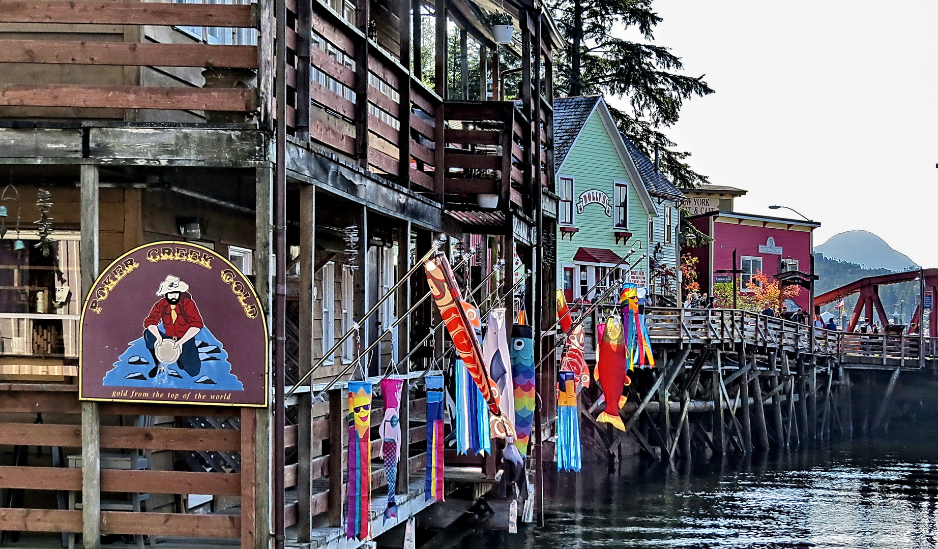 Flying Fish at Creek Street, Ketchikan, Alaska