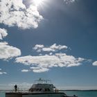 Flying Fish Katamaran bei Fowl Cay, Great Exuma, Bahamas