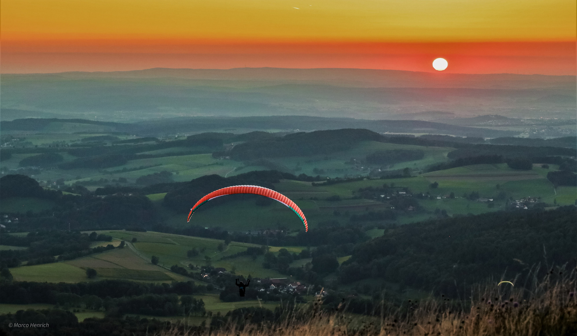 flying into sunset...