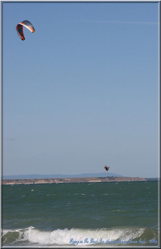 Flying on The Black Sea. Burgas in Bulgaria-2006