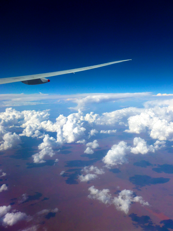 flying over Australia