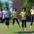 Flying schoolgirls in Kaeng Ahong 