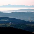 Föhn-Fernsicht vom Lusen in südöstlicher Blickrichtung - Alpenpanorama mit "Großer Priel"