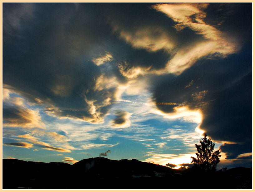 Föhn im Abendlicht