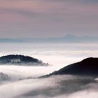 Föhn_Blick über Nebelwolken zu den Alpen