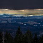 Föhnlage ... Blick vom Lusen auf die Alpen und das Alpenvorland