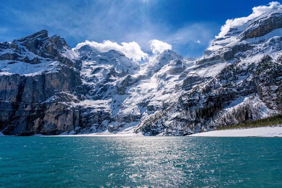 Föhnstimmung über dem Oeschinensee