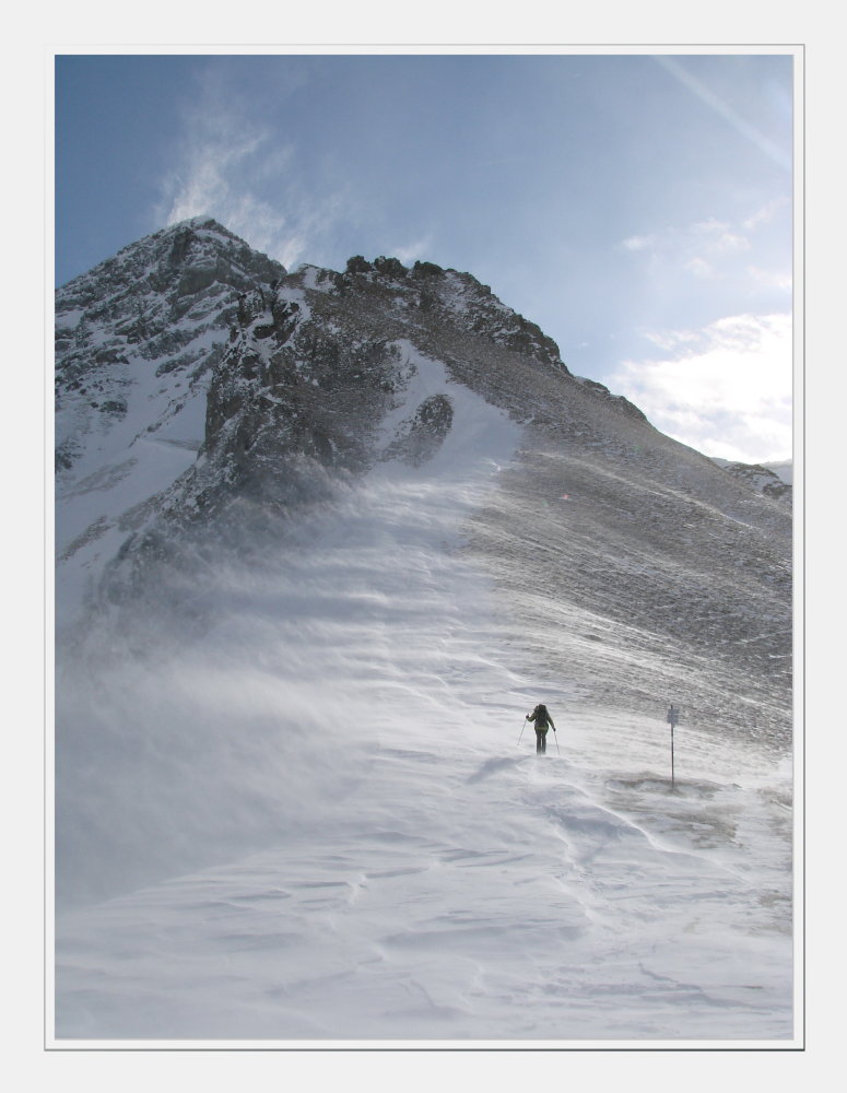 Föhnsturm in den Alpen ....