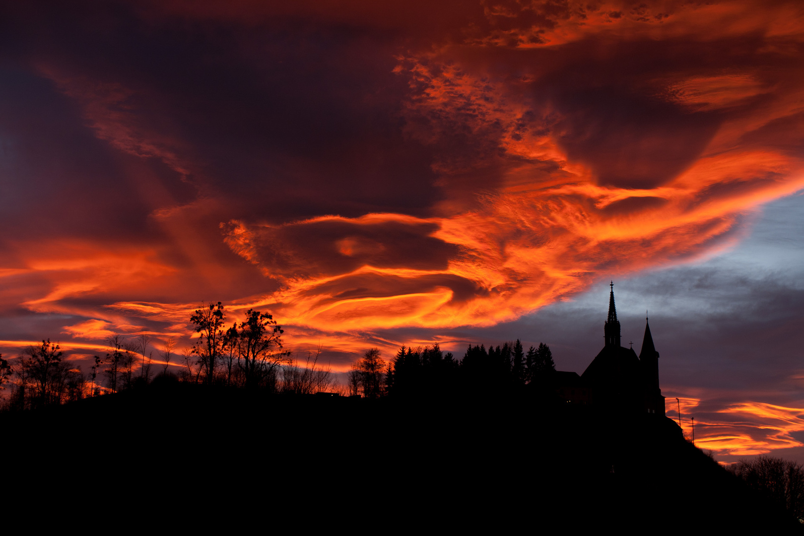 Föhnwolken und Abendrot