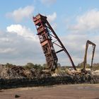 Fördergerüstabbruch in 3 Zügen