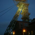 Förderturm bei Nacht