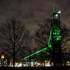 Förderturm Erin im Laserlicht