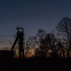 Förderturm im Sonnenaufgang, Halde Hoheward