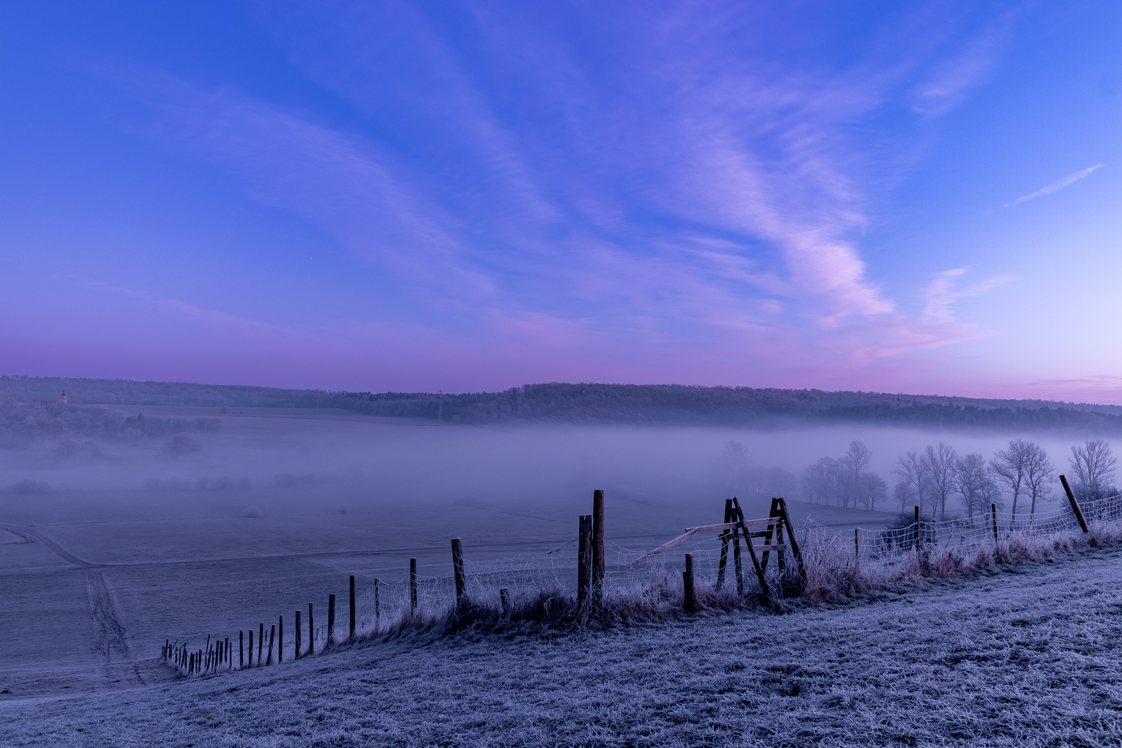 fog cover across the valley