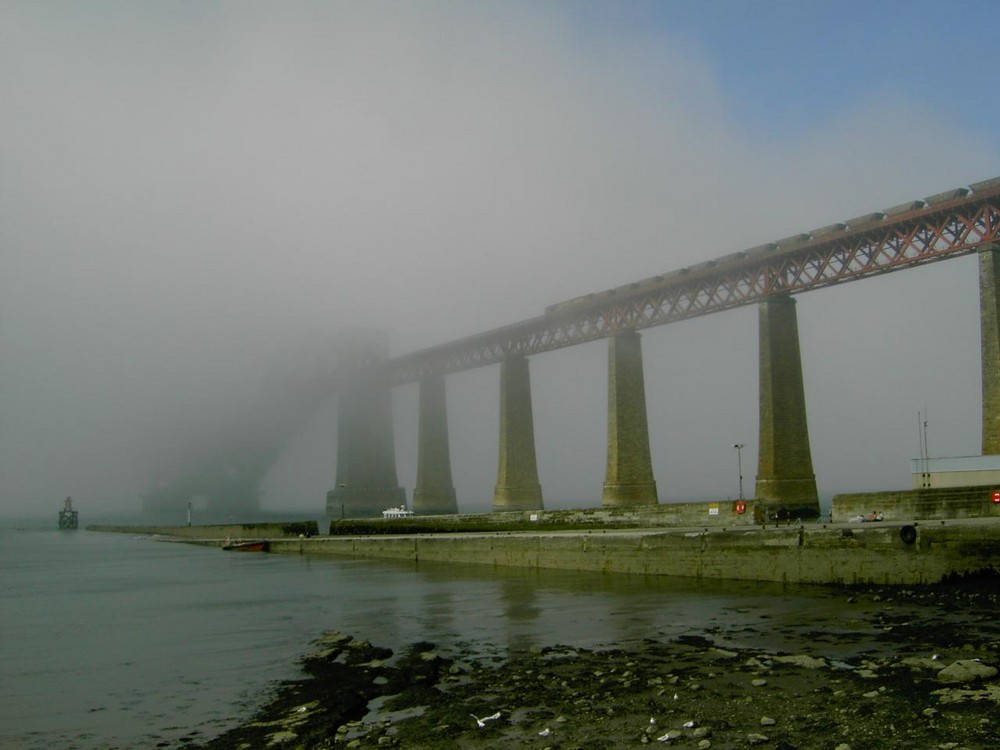 fog  on the Forth Bridge