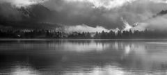 fog over the lake Hallstatt