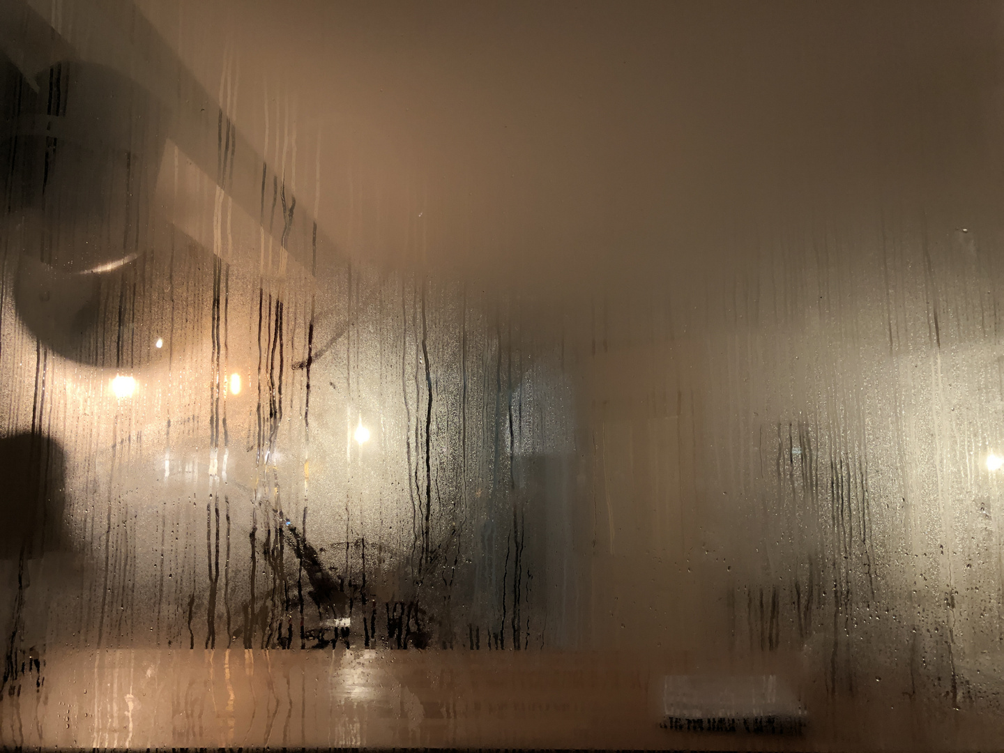 fogged window