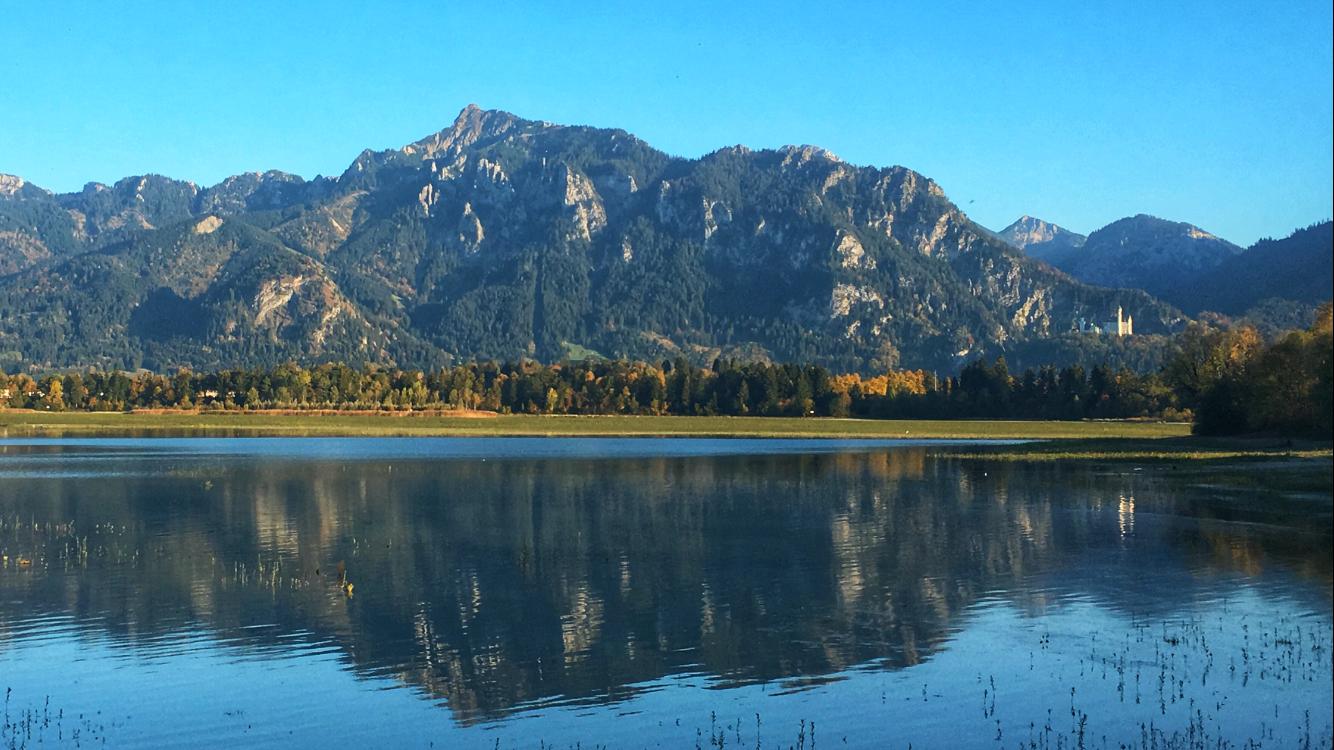 Foggensee mit Schloss Neuschwanstein 