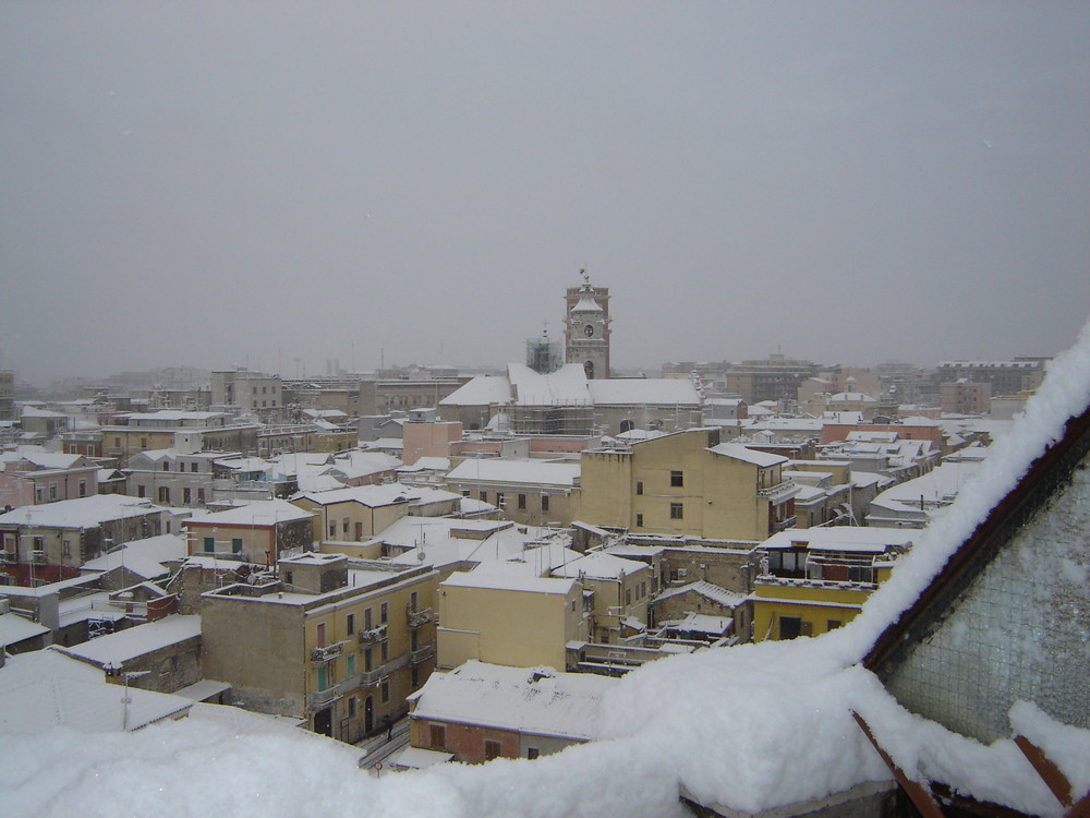 foggia sotto la neve