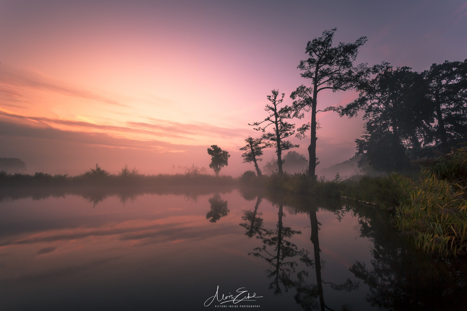 Foggy lake