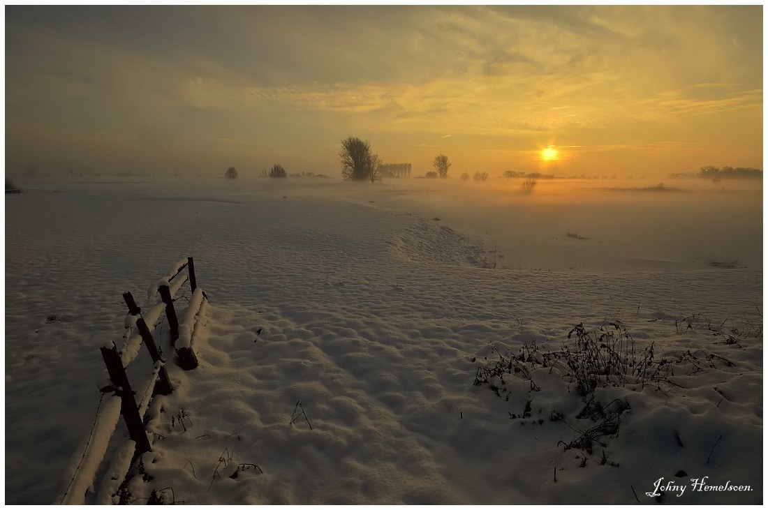 Foggy morning.