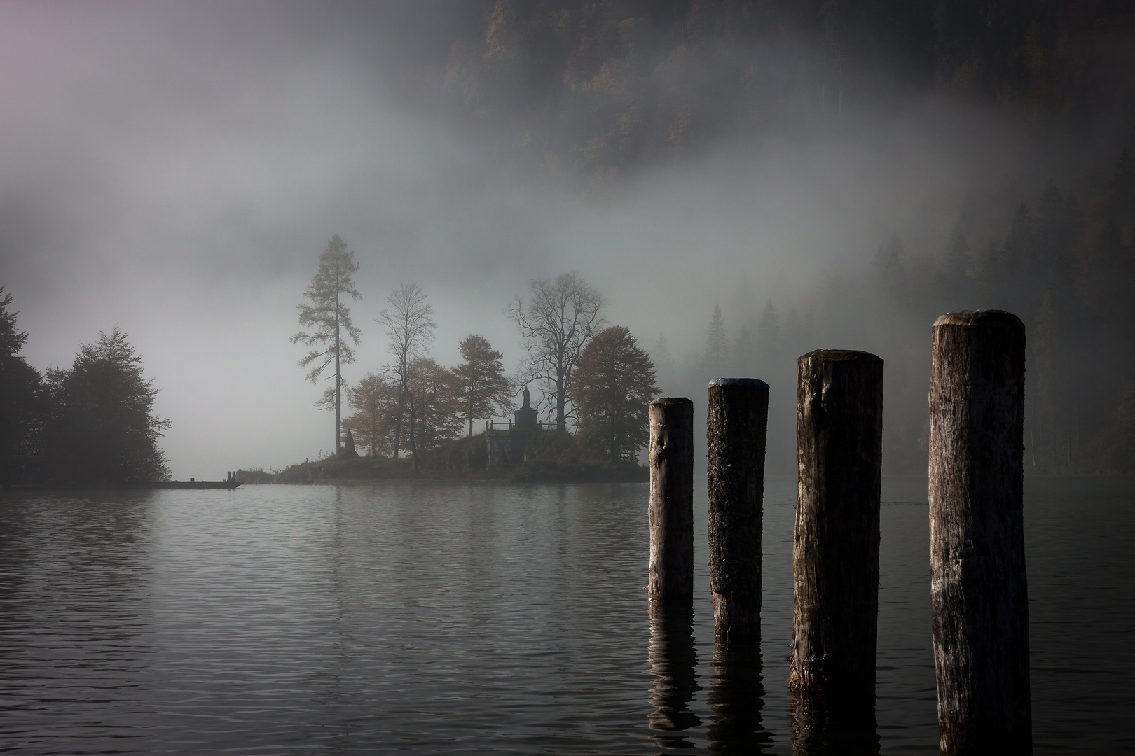 Foggy morning at the Königssee