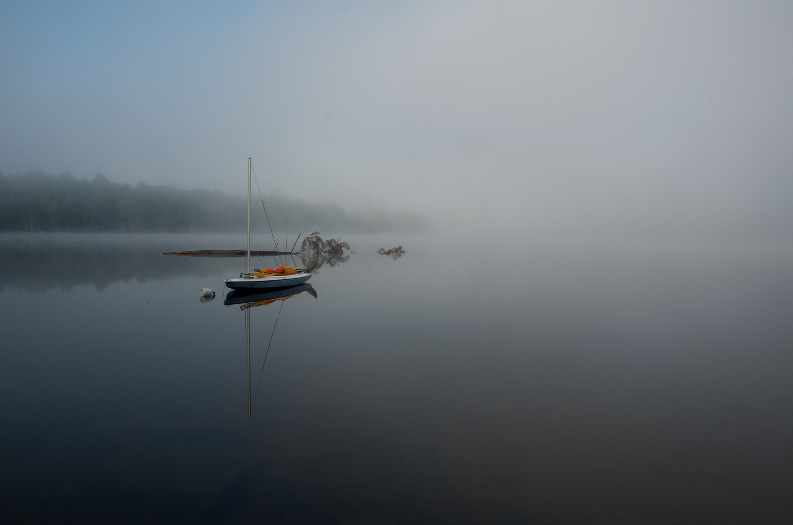 foggy morning in the Adirondack Mountains