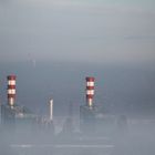 -- Foggy Morning Over Power Station --