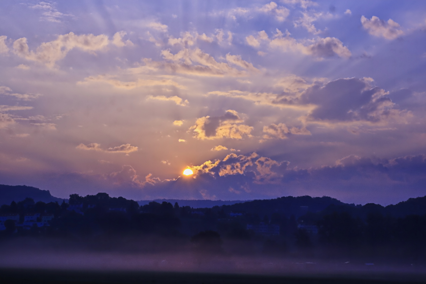 Foggy Morning Sunrise 