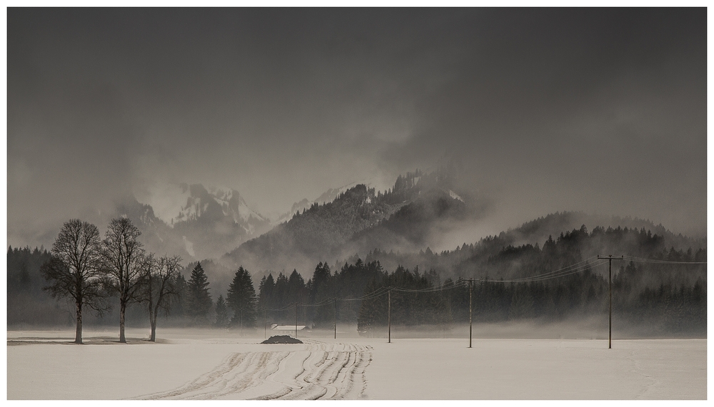 Foggy mountains