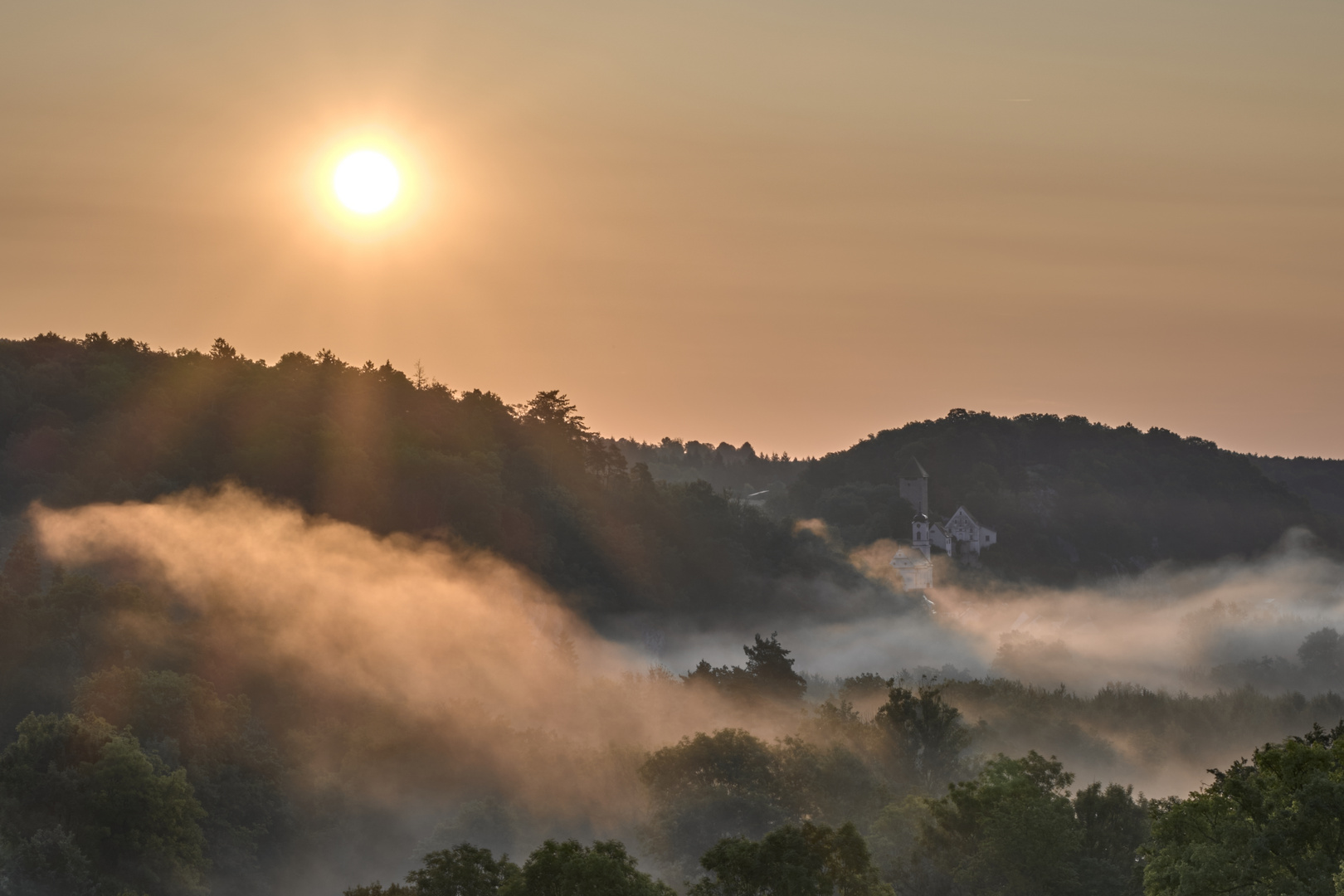 Foggy sunrise 